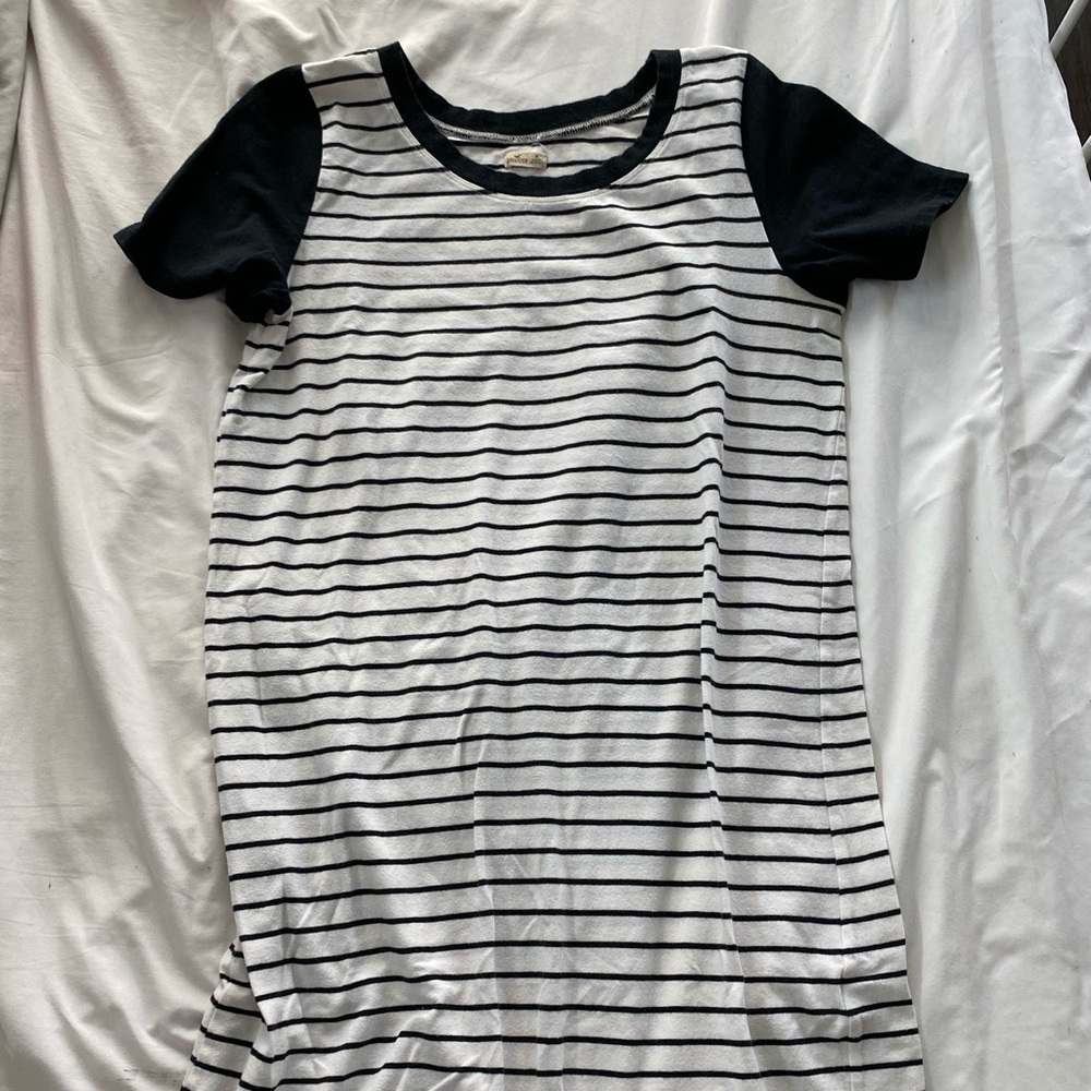striped t-shirt dress
